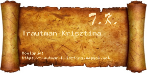 Trautman Krisztina névjegykártya