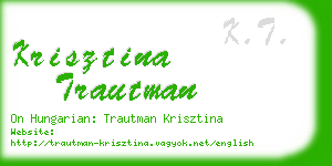 krisztina trautman business card